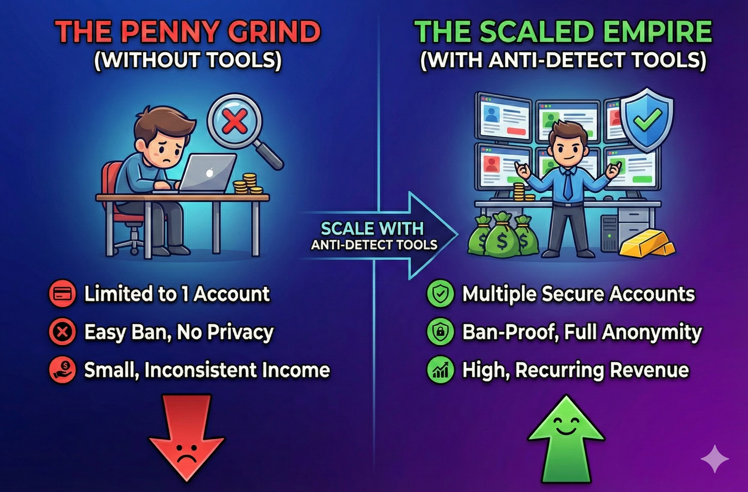 Stop Earning Pennies: Scale with Anti-Detect Tools
