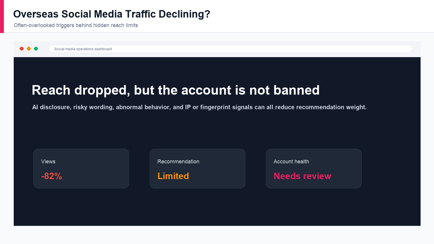 Overseas Social Media Traffic Declining? These Reach-Limiting Triggers Are Often Overlooked