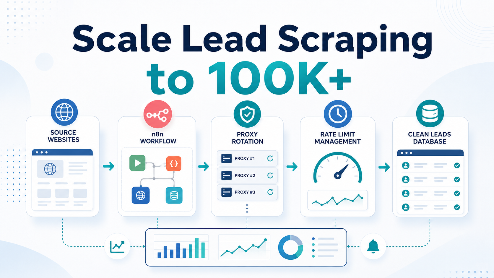 n8n lead scraping pipeline scaled to 100K leads with batching and monitoring