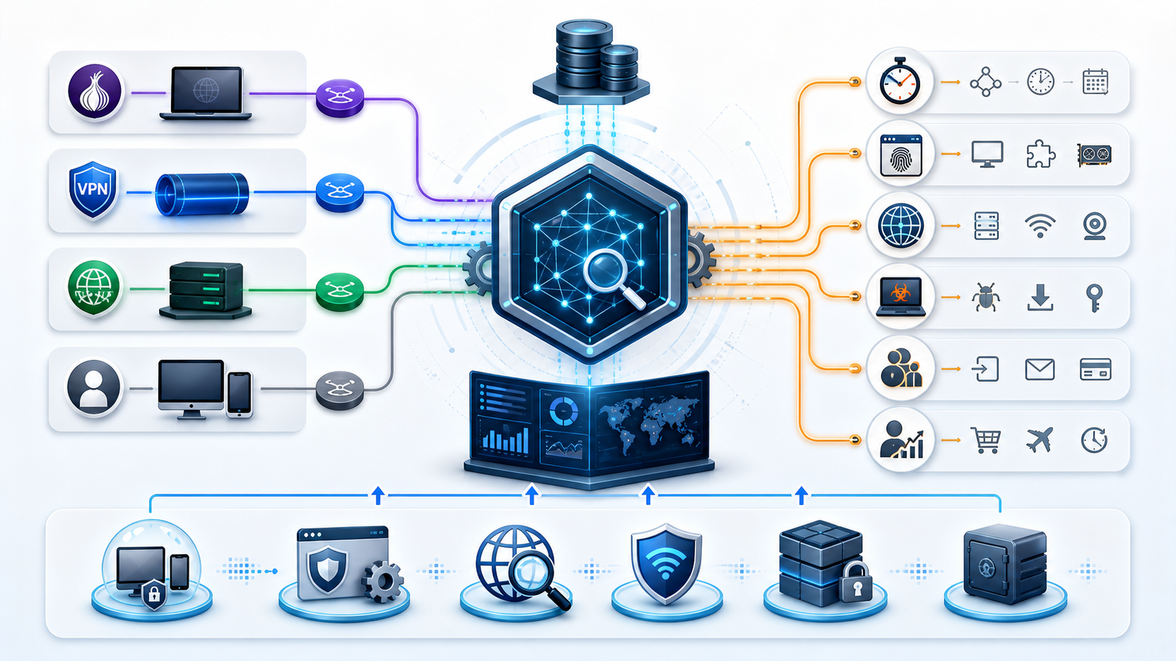 Advanced Techniques to Unmask Anonymous IP Addresses section diagram