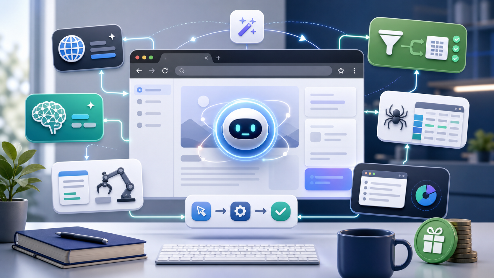 Free AI Browser Tools Worth Using in 2026 featured illustration