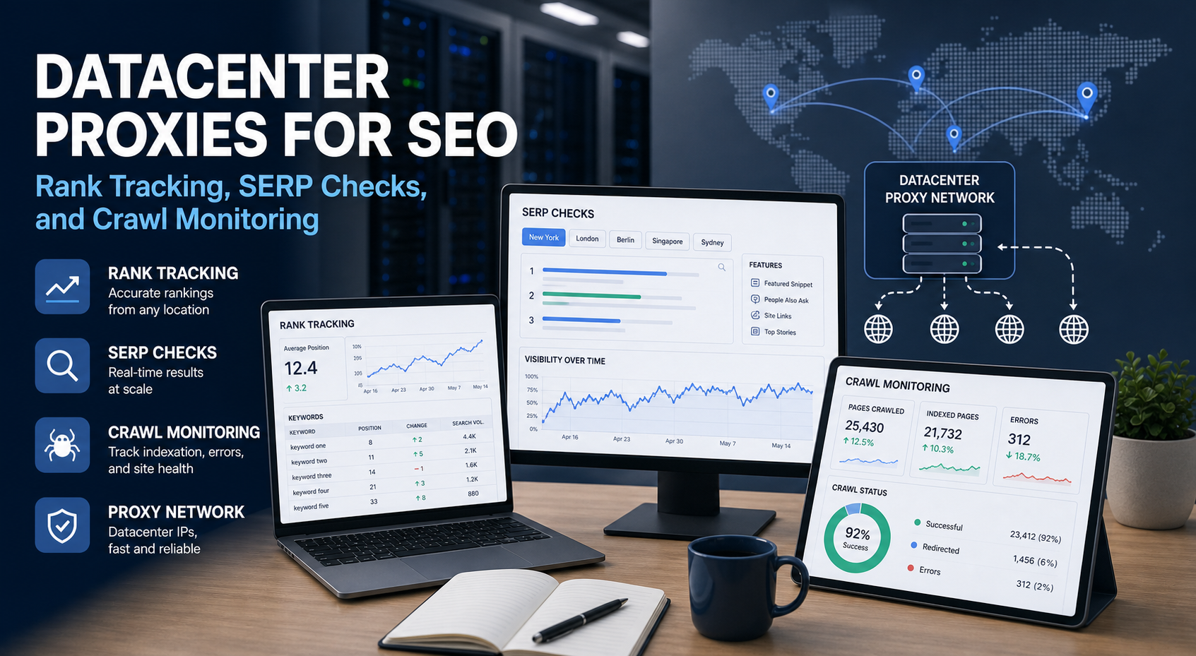Datacenter Proxies for SEO: Rank Tracking, SERP Checks, and Crawl Monitoring featured image