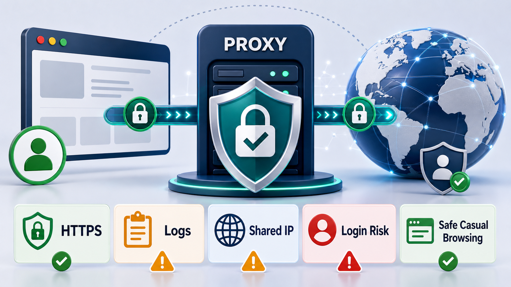 BlockAway safety review with HTTPS logs shared IP and login risk signals