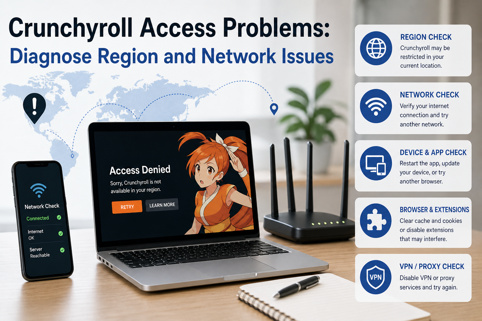 Crunchyroll Access Problems: Diagnose Region and Network Issues featured image