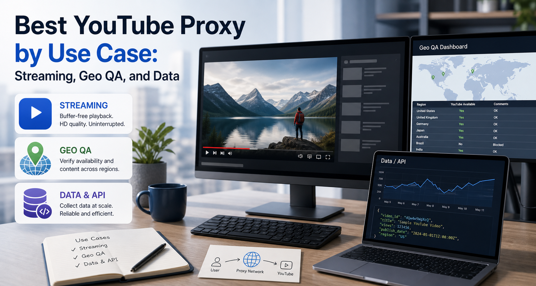 Best YouTube Proxy by Use Case: Streaming, Geo QA, and Data