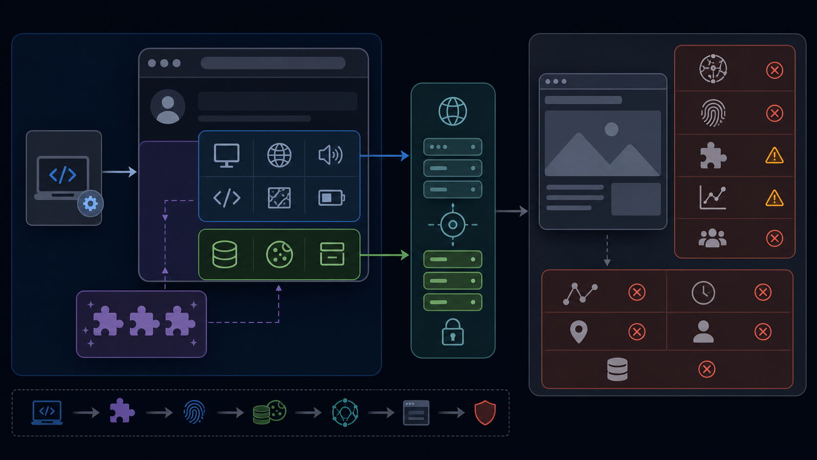 Playwright stealth boundaries across browser signals, sessions, proxies, and server-side checks