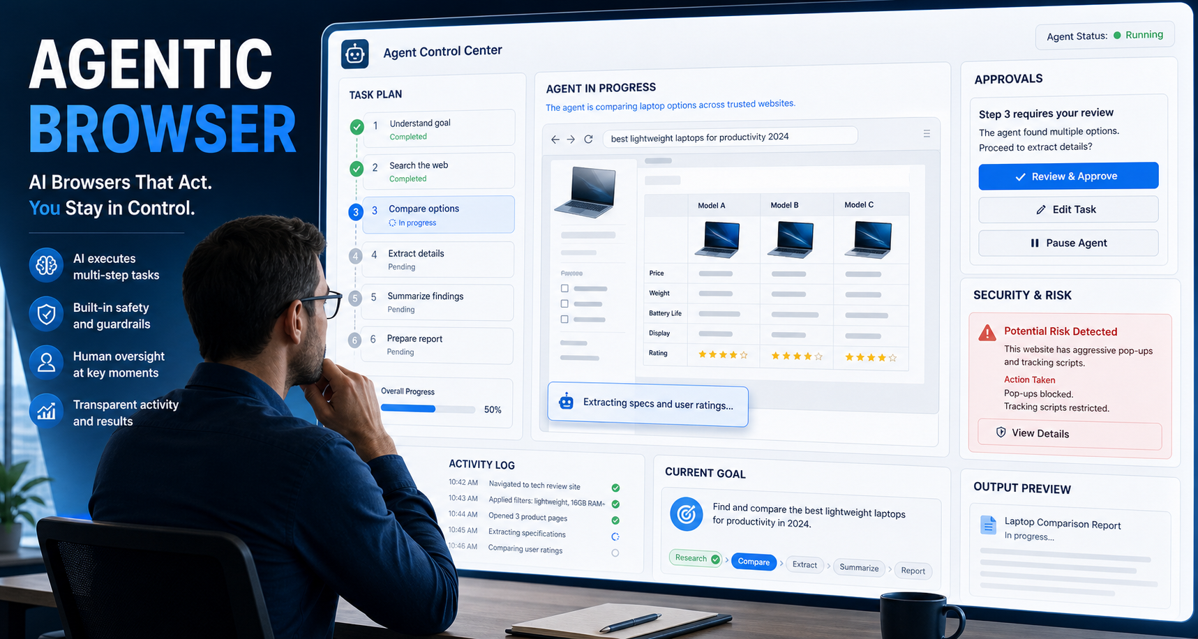 Agentic Browser: How AI Browsers Work, Where They Help, and What Can Go Wrong featured image