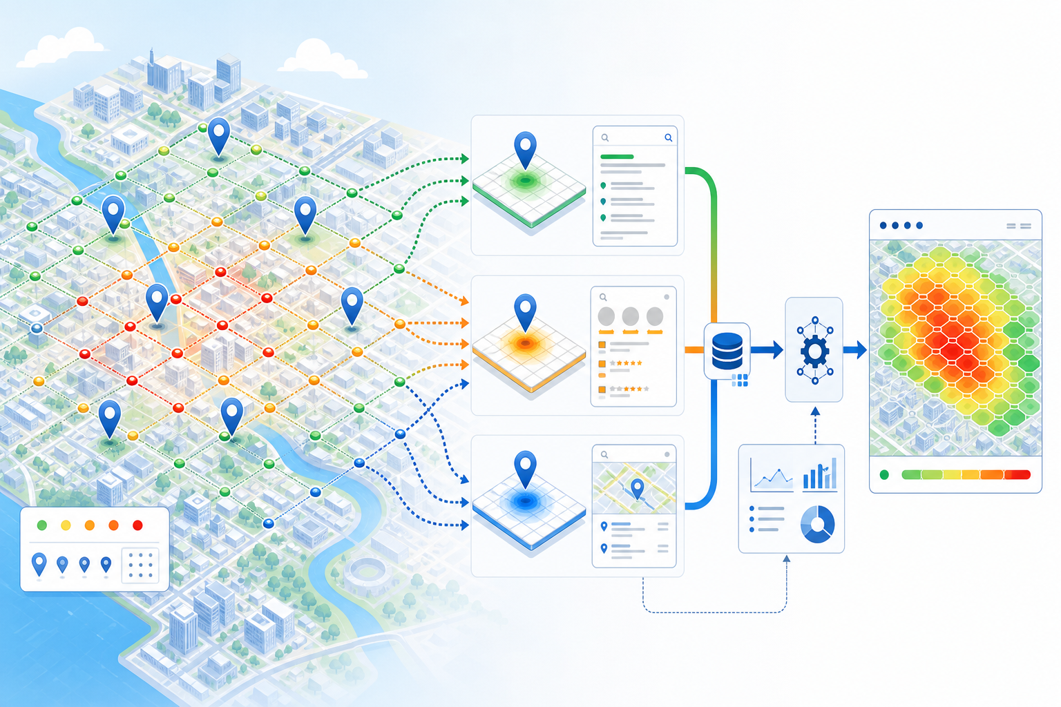 SERP Tracking API: How to Track Local Google Rankings by Location workflow diagram